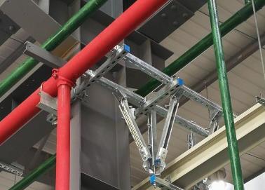 五台该抗震支架的整体式支吊架结构协调性好